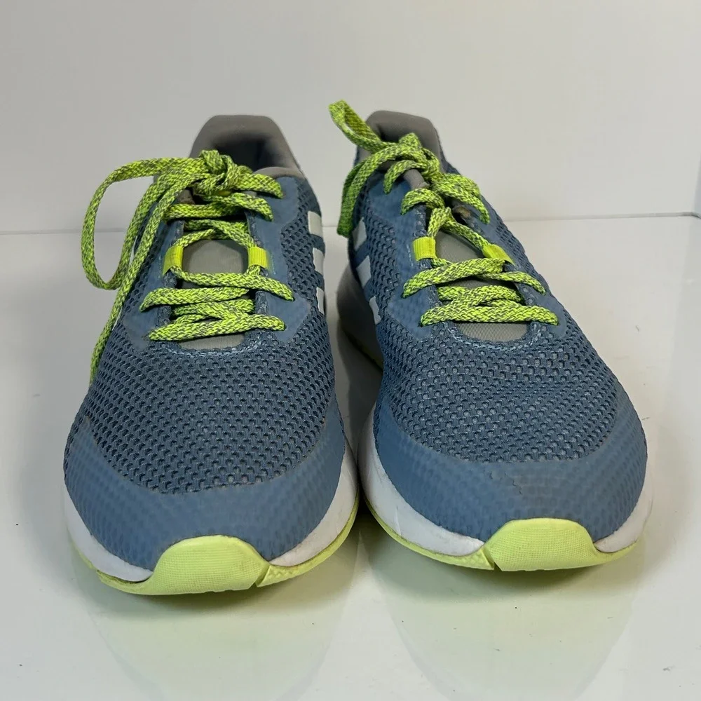 Adidas‎ Duramo 9 Mens Running Shoes Blue Grey Lime Green EE9931 Size 8.5